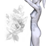 タトゥーモニター★薔薇と蝶
